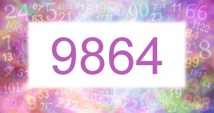 Träume mit einer Nummer 9864 rosa Bild